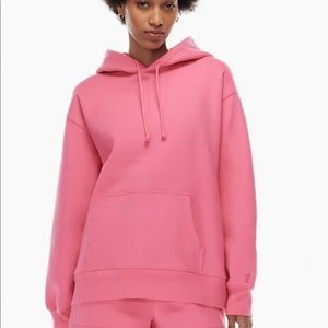 Cosmo pink TNA cozy boyfriend fleece hoodie